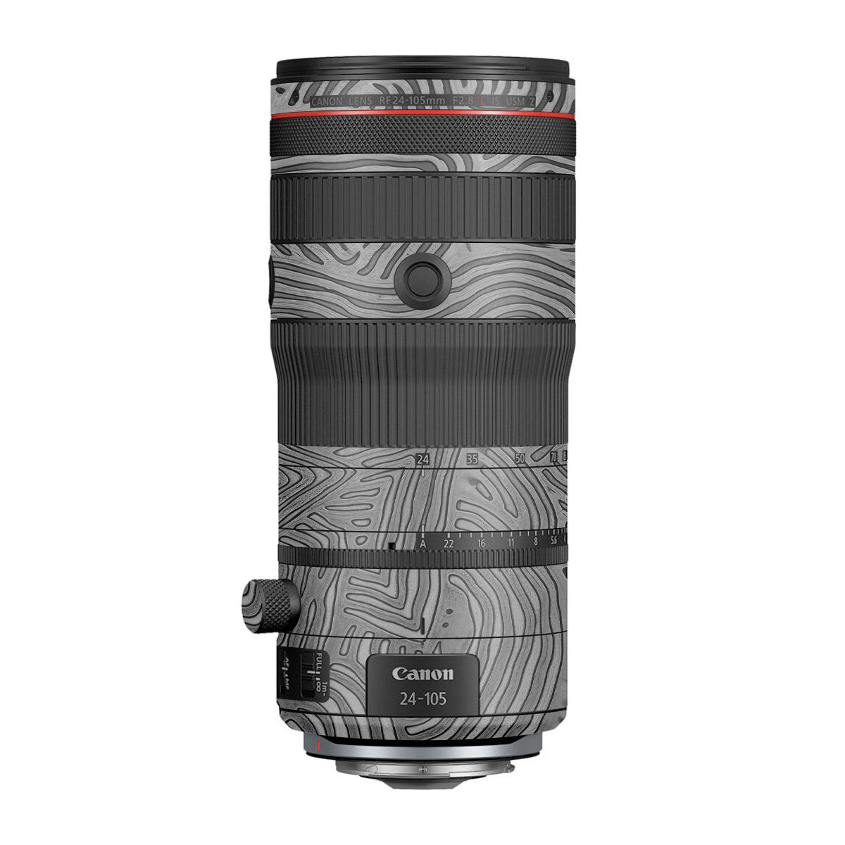 Monochrome Line Maze Canon RF 24-105mm F/2.8 L IS USM Z Camera Lens Skin