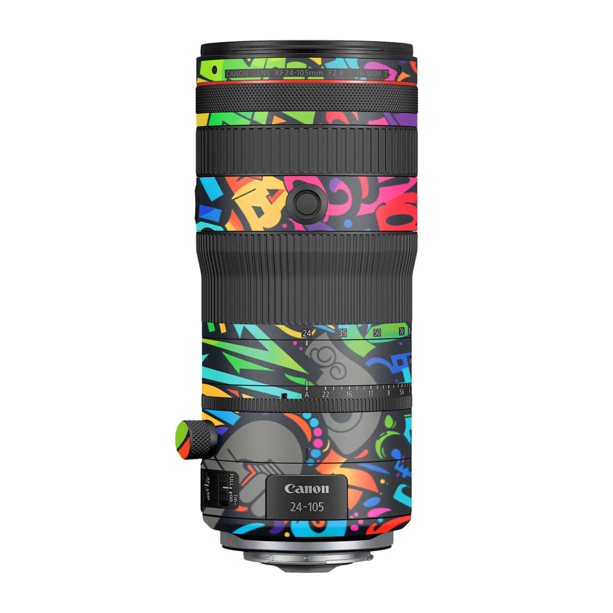 Colorful Urban Street Art Lettering Canon RF 24-105mm F/2.8 L IS USM Z Camera Lens Skin
