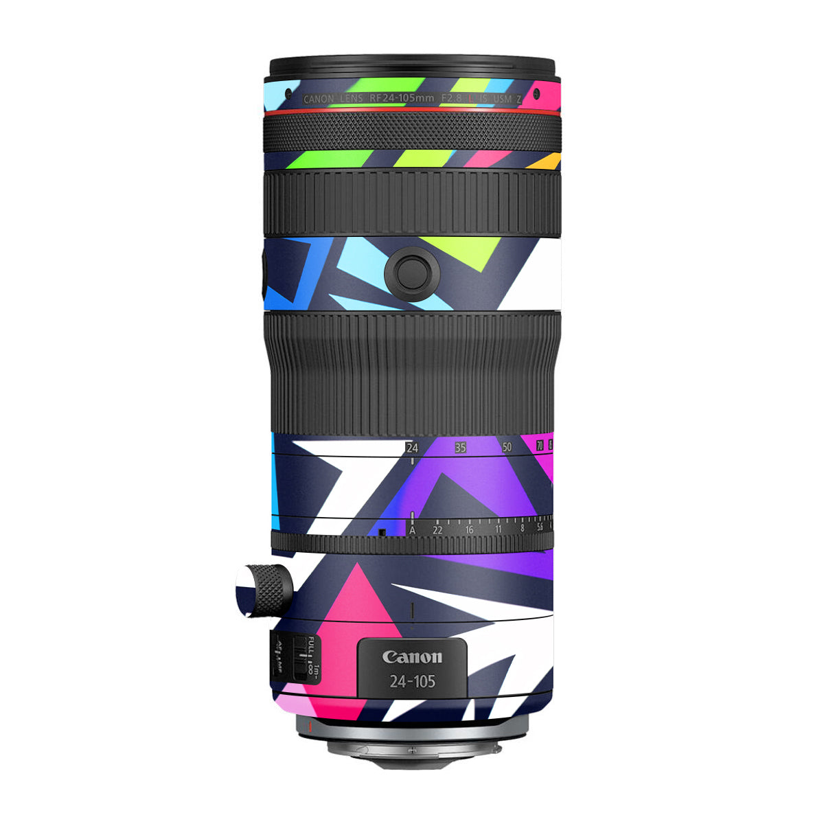 Bold Geometric Pop Canon RF 24-105mm F/2.8 L IS USM Z Camera Lens Skin