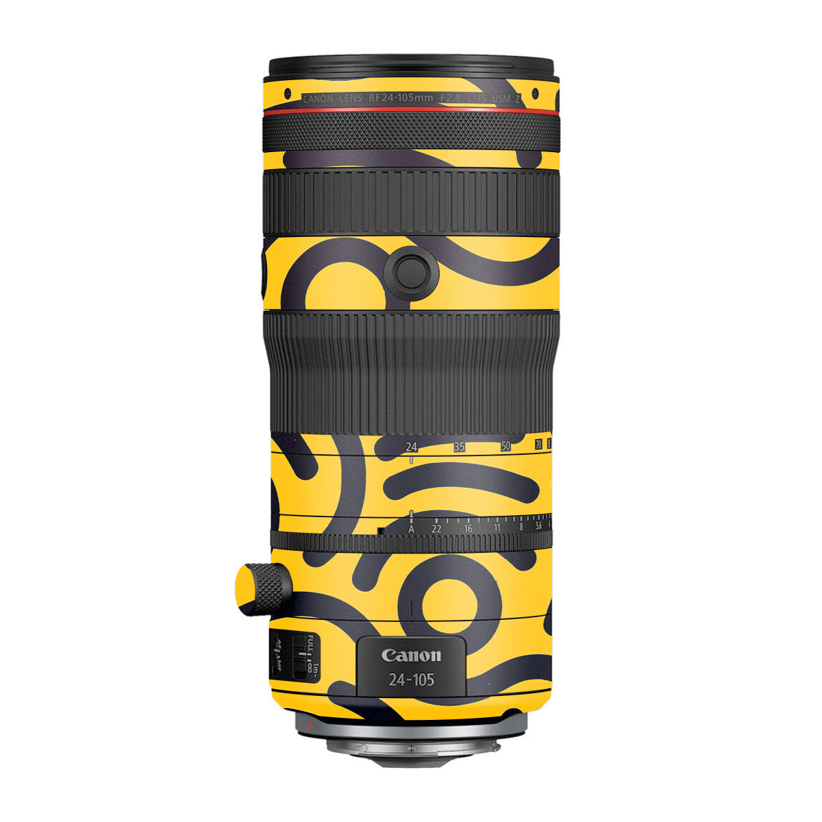 Minimal Yellow Wave Canon RF 24-105mm F/2.8 L IS USM Z Camera Lens Skin
