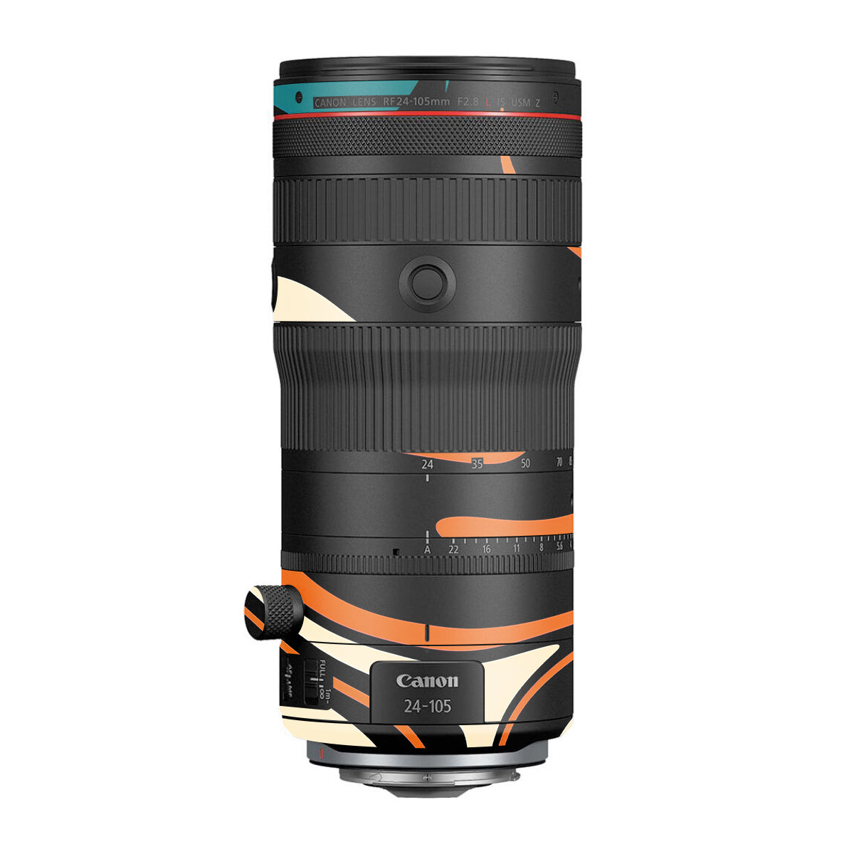 Mid-Century Abstract Swirl Canon RF 24-105mm F/2.8 L IS USM Z Camera Lens Skin