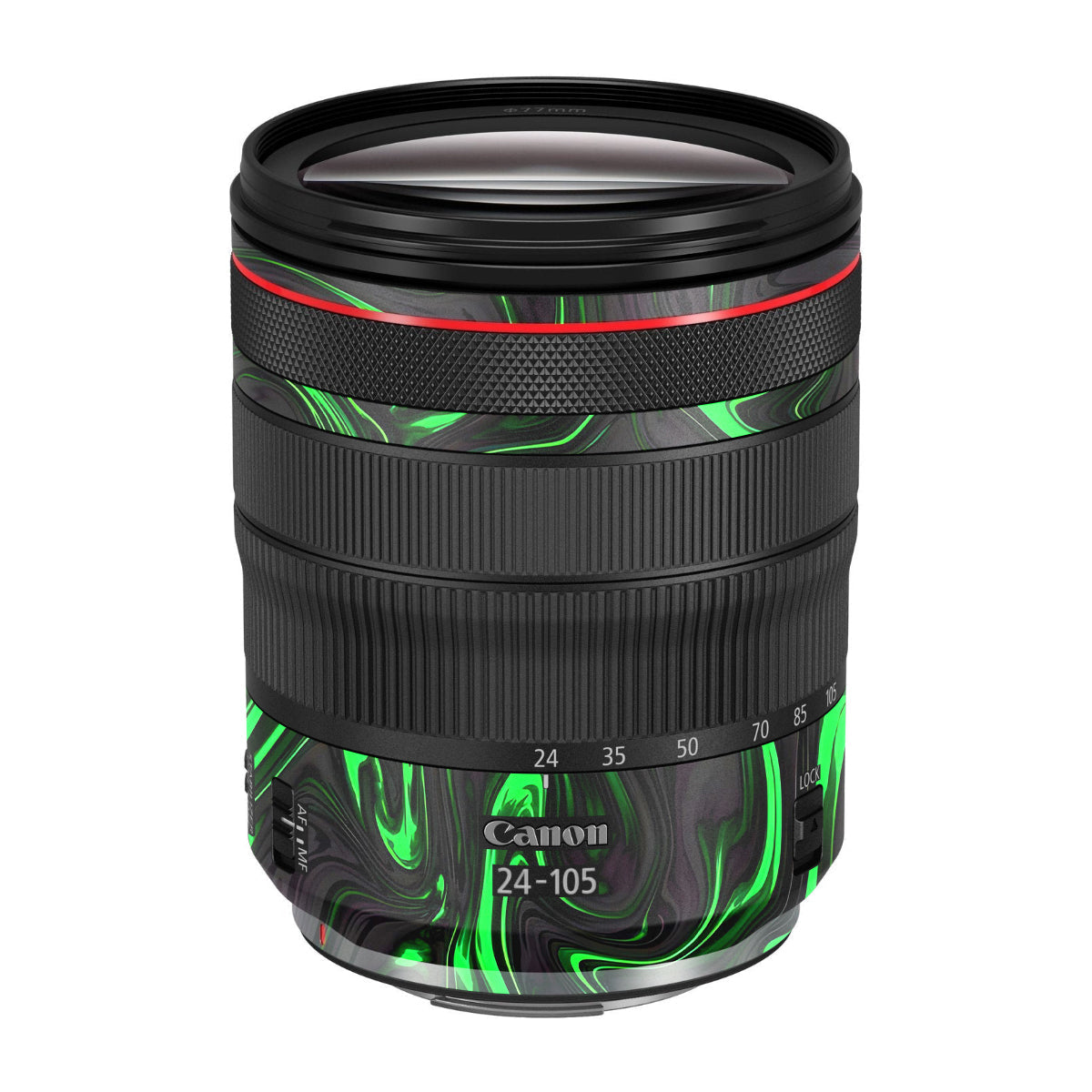 Green Liquid Pattern Canon EF 24-105mm F/4 L IS Macro USM Camera Lens Skin