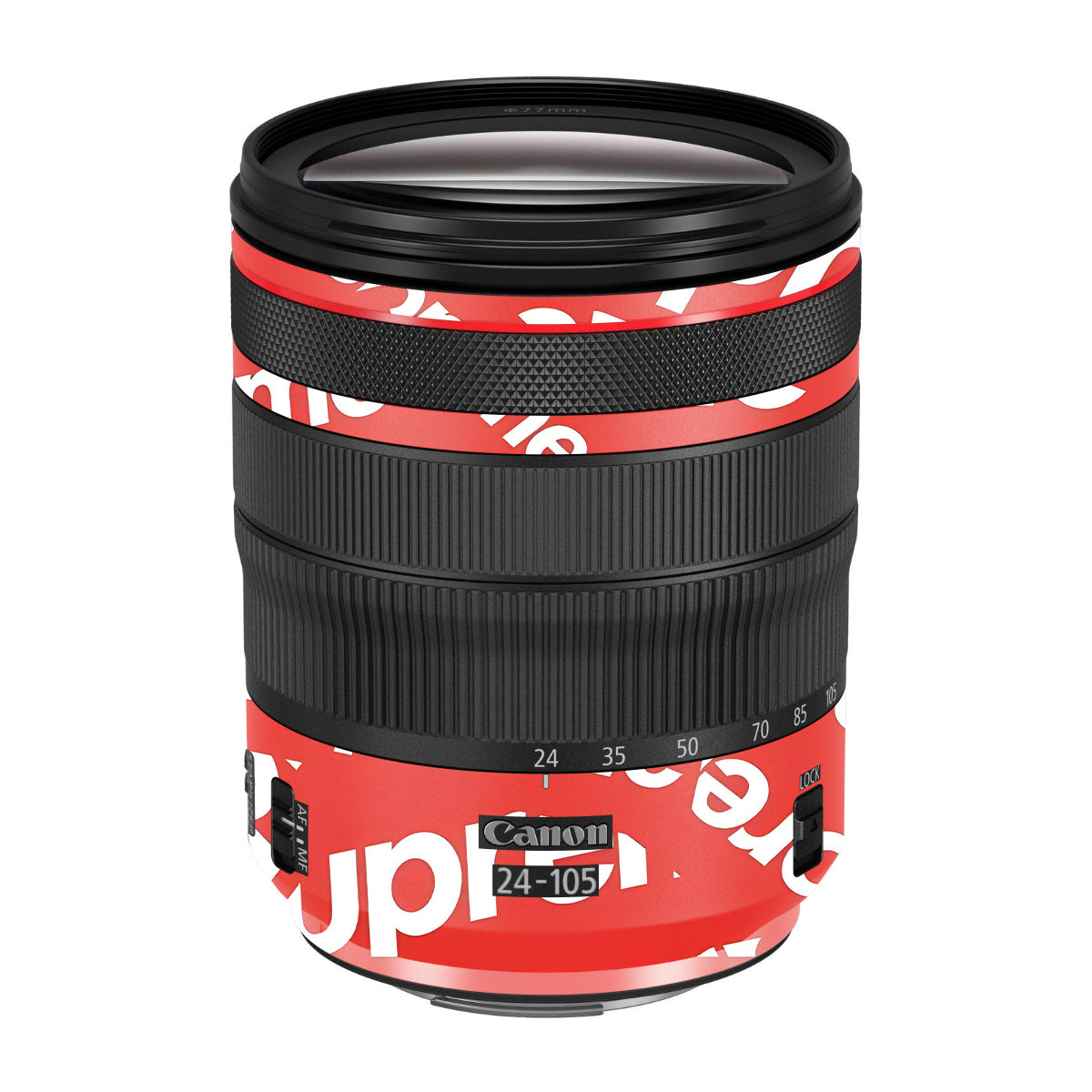 Supreme Red Canon EF 24-105mm F/4 L IS Macro USM Camera Lens Skin