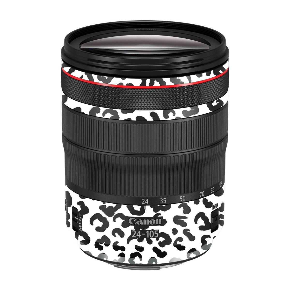 White Leopard Canon EF 24-105mm F/4 L IS Macro USM Camera Lens Skin