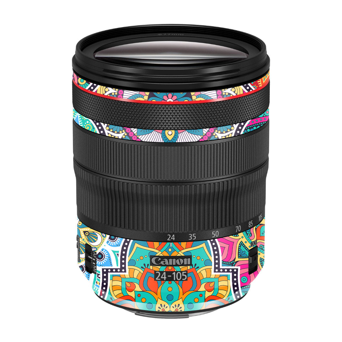 Boho Mandala Tile Pattern Canon EF 24-105mm F/4 L IS Macro USM Camera Lens Skin