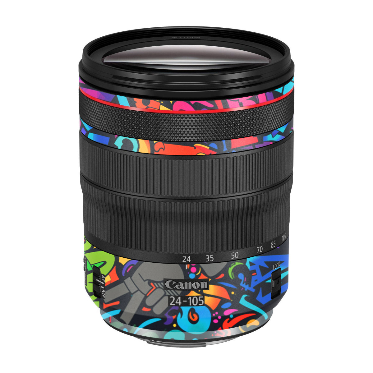 Colorful Urban Street Art Lettering Canon EF 24-105mm F/4 L IS Macro USM Camera Lens Skin