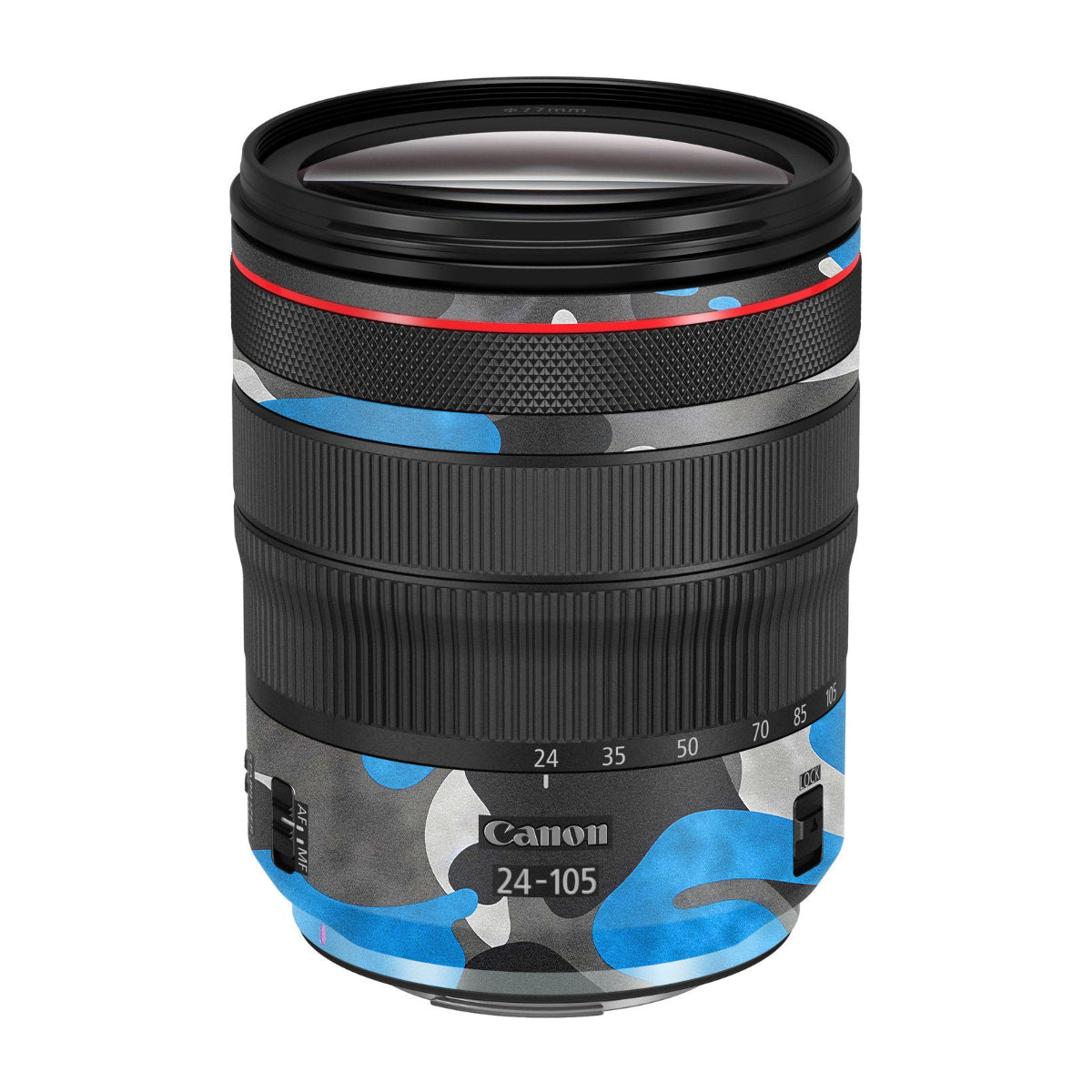 Blue Grey Camo Canon RF 24-105mm F/4 Camera Lens Skin