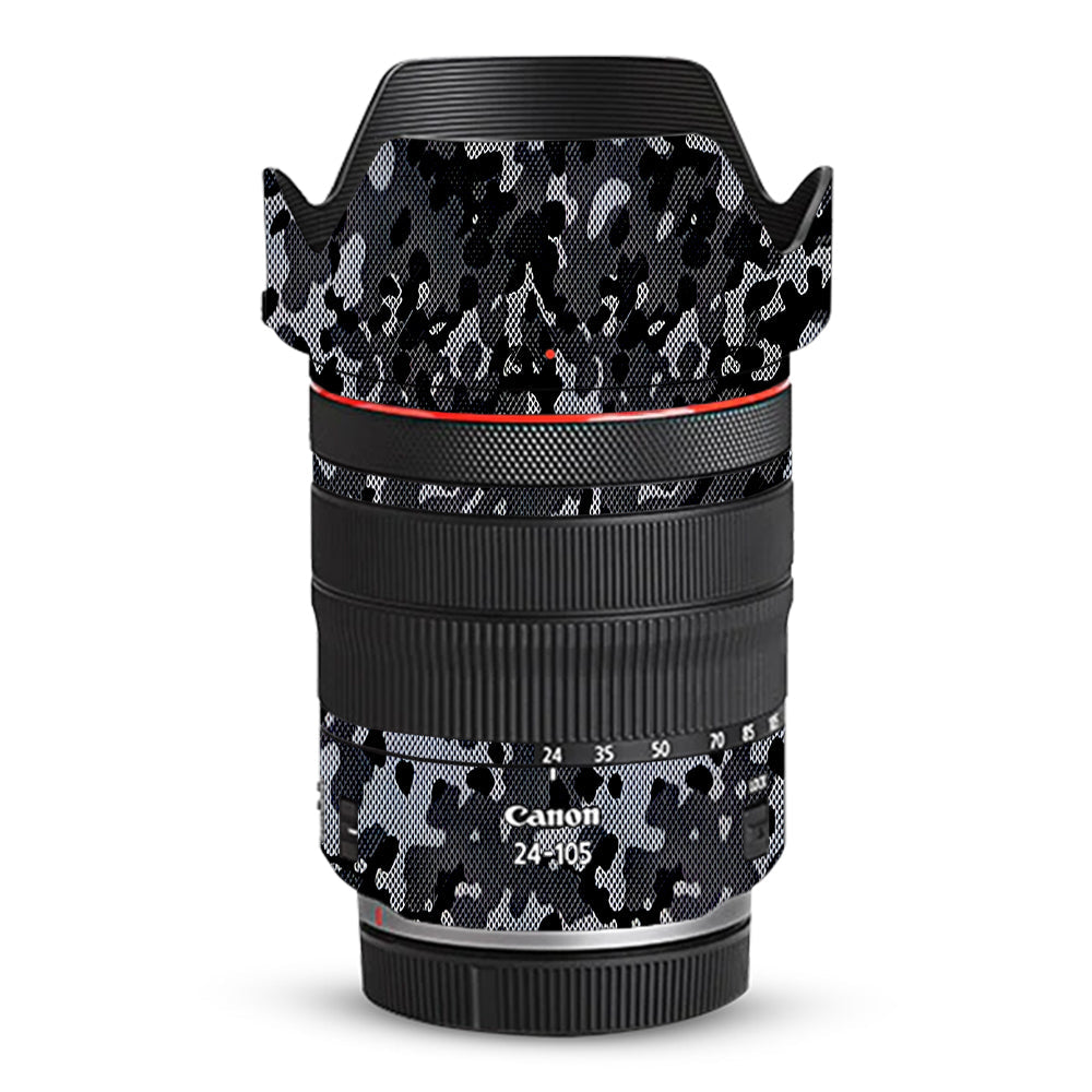 Stealth Grey Camo Canon RF 24–105mm f/4L IS USM Camera Lens Skin