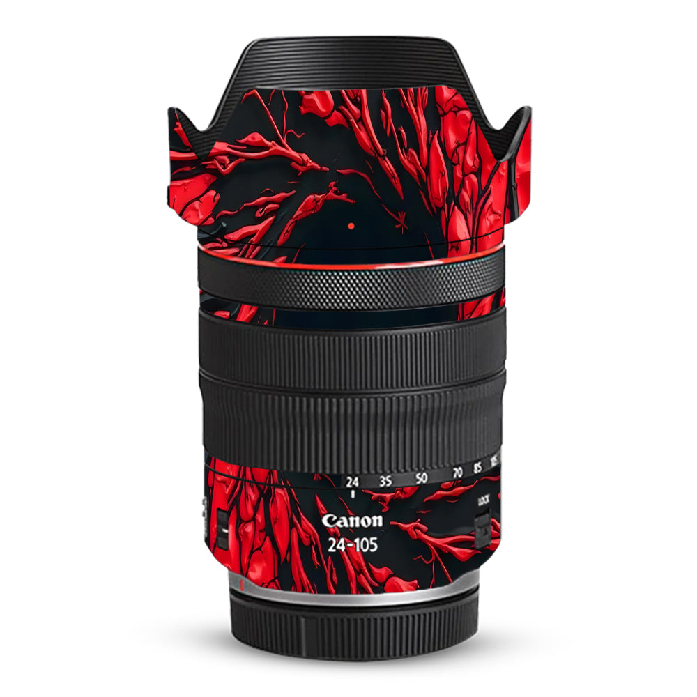 Venom Red Canon RF 24–105mm f/4L IS USM Camera Lens Skin