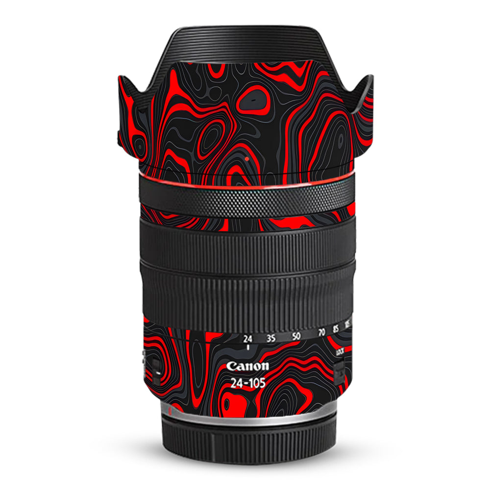 Crimson Waves Canon RF 24–105mm f/4L IS USM Camera Lens Skin