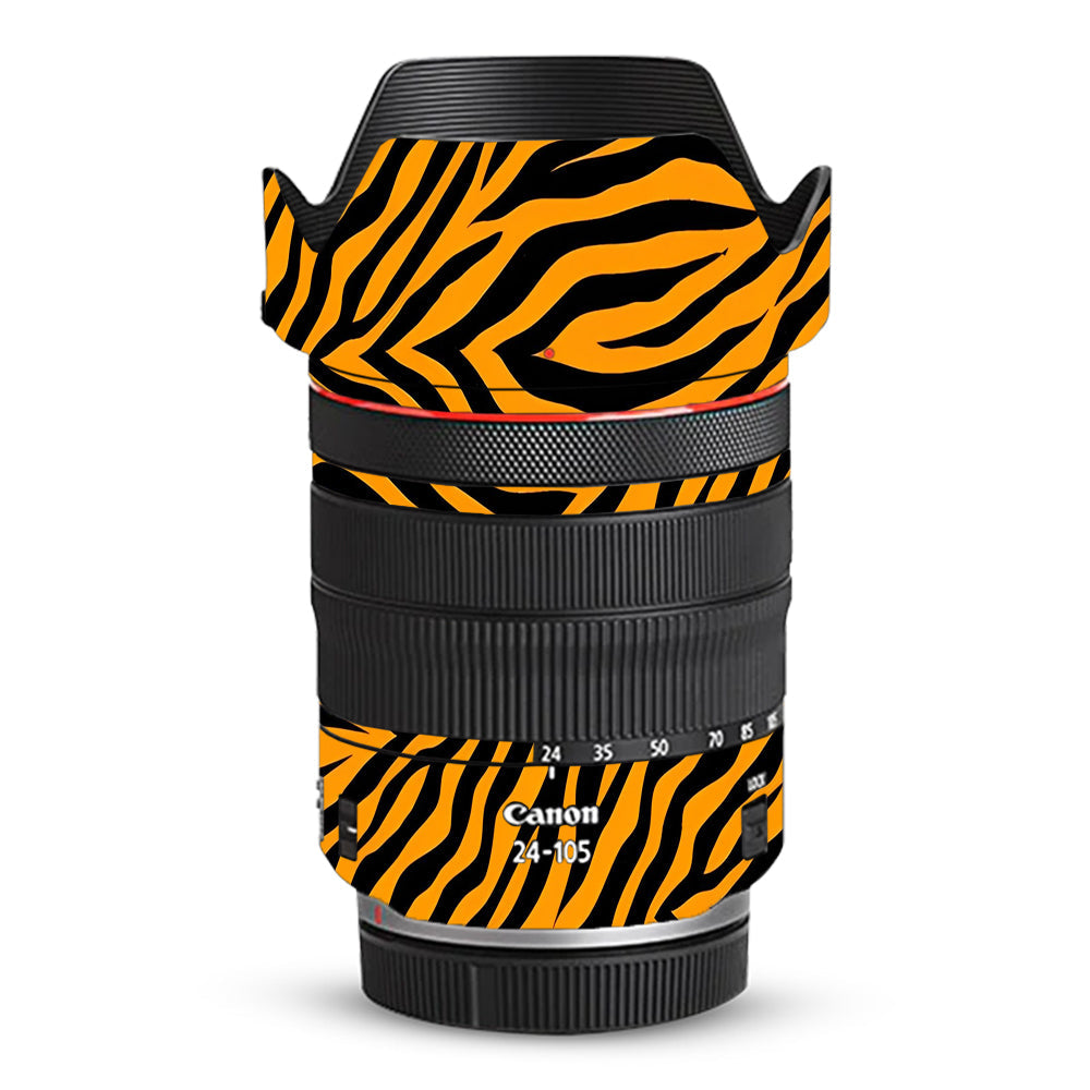 Zebra Gold Pattern Canon RF 24–105mm f/4L IS USM Camera Lens Skin