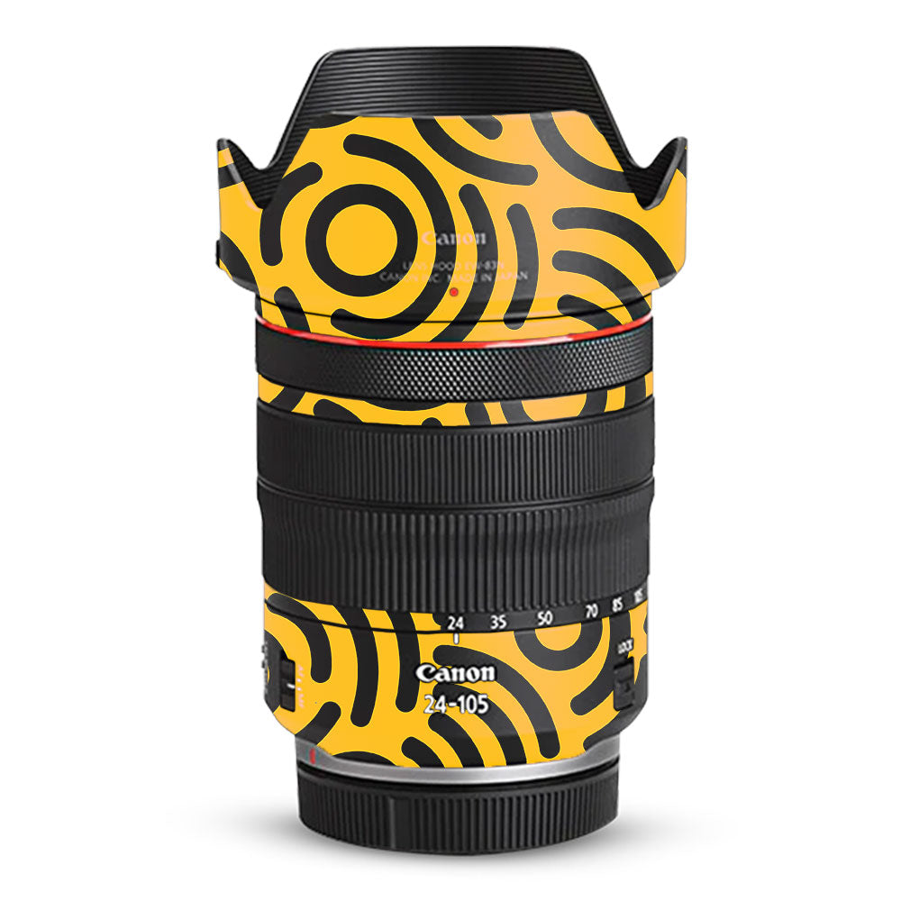 Minimal Yellow Wave Canon RF 24–105mm f/4L IS USM Camera Lens Skin