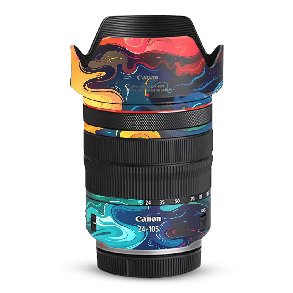 Rainbow Liquid Fusion Canon RF 24–105mm f/4L IS USM Camera Lens Skin
