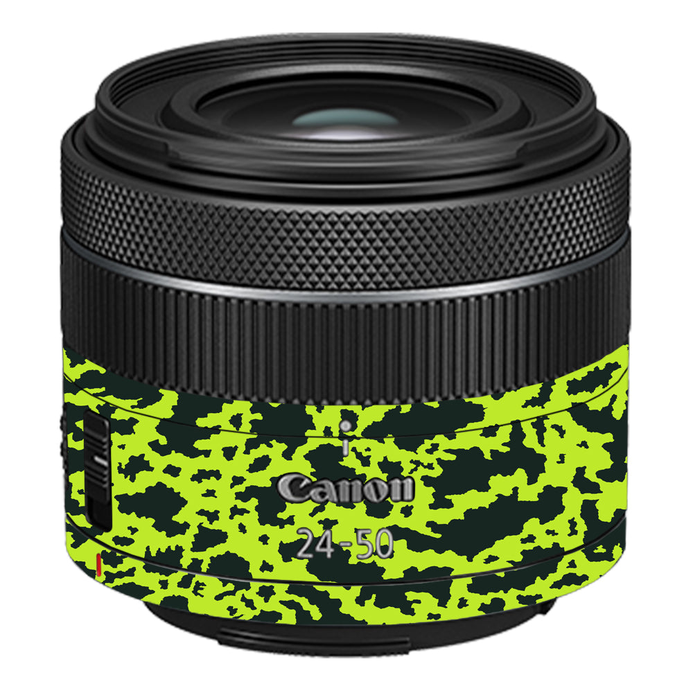 Neon Green Splatter Canon RF 24–50mm f/4.5–6.3 IS STM Camera Lens Skin