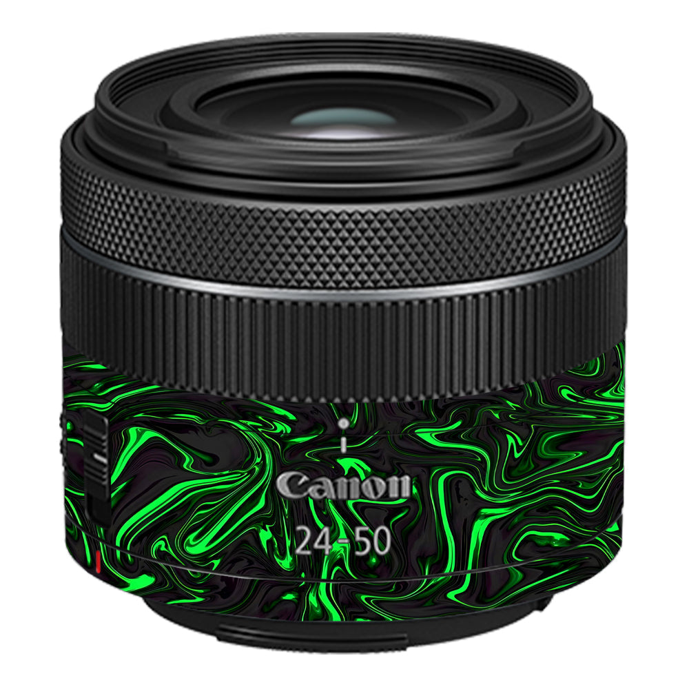 Green Liquid Pattern Canon RF 24–50mm f/4.5–6.3 IS STM Camera Lens Skin