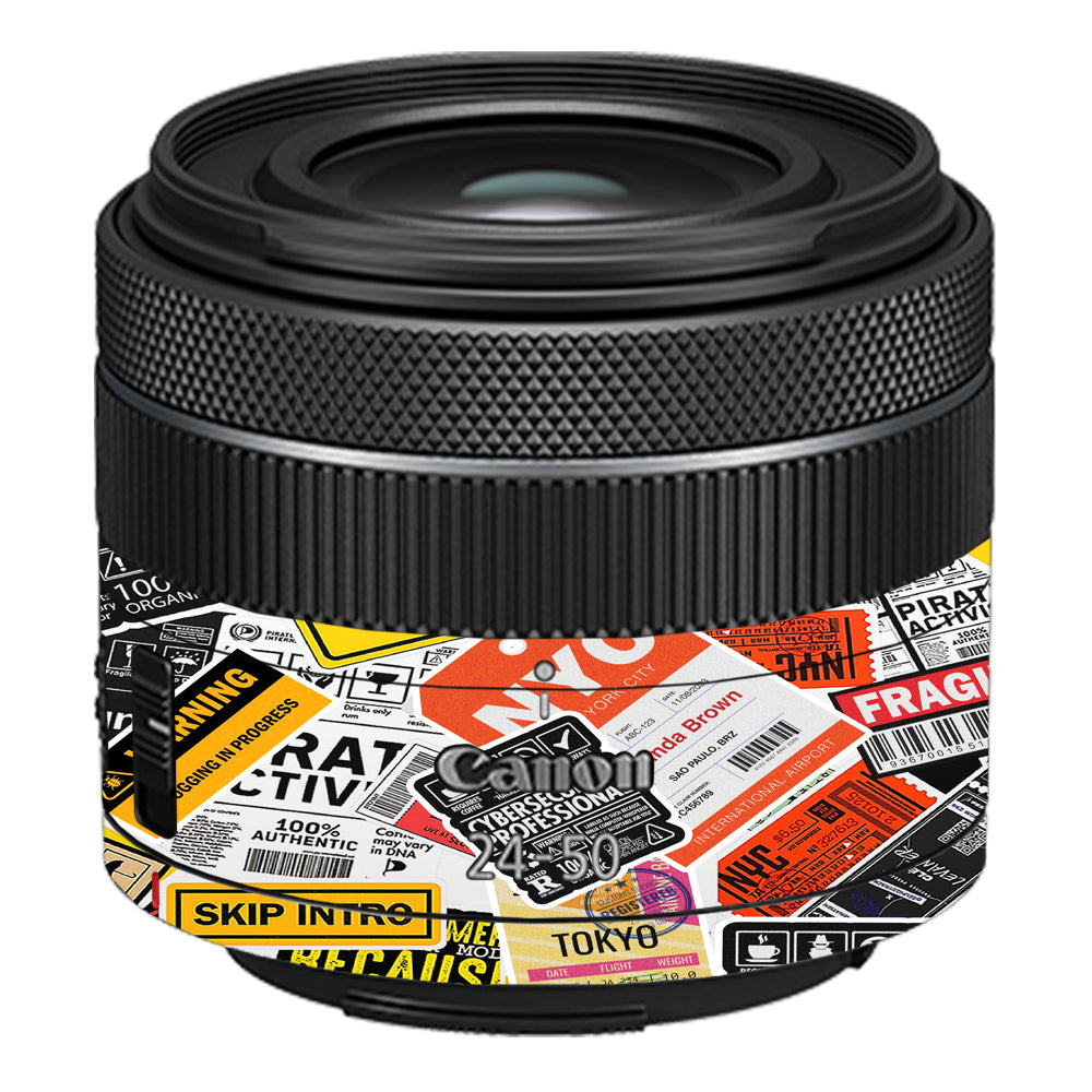 Tech Aesthetic Sticker Collage Canon RF 24–50mm f/4.5–6.3 IS STM Camera Lens Skin