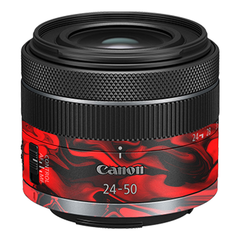 Red Lava Flow Canon RF 24–50mm f/4.5–6.3 IS STM Camera Lens Skin