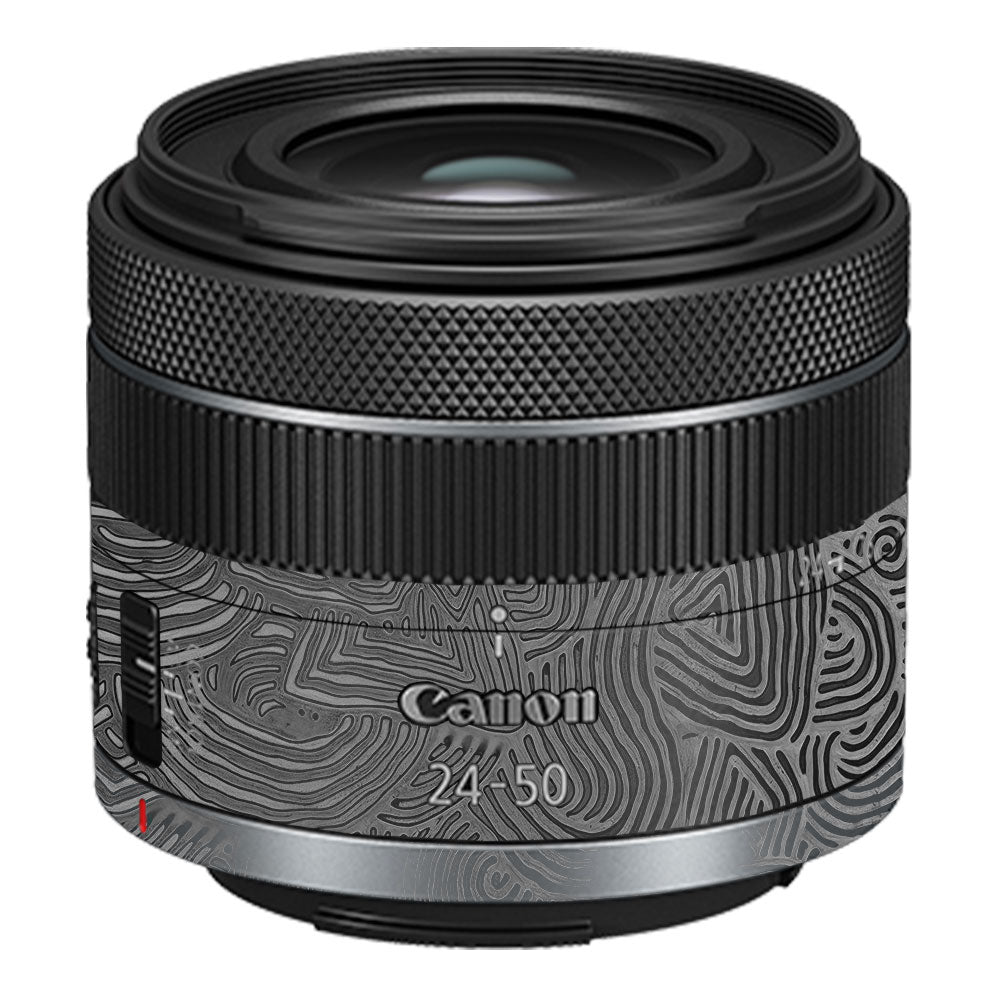 Monochrome Line Maze Canon RF 24–50mm f/4.5–6.3 IS STM Camera Lens Skin