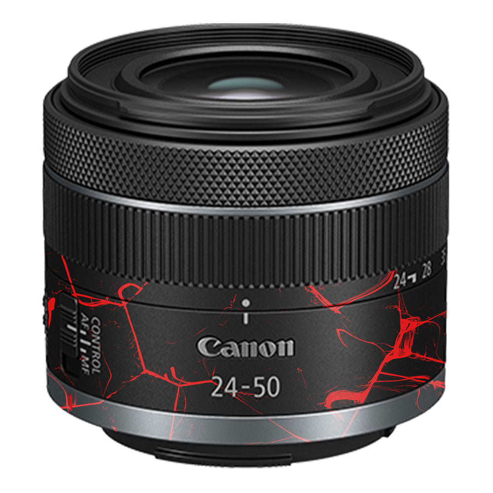 Red Neural Grid Canon RF 24–50mm f/4.5–6.3 IS STM Camera Lens Skin