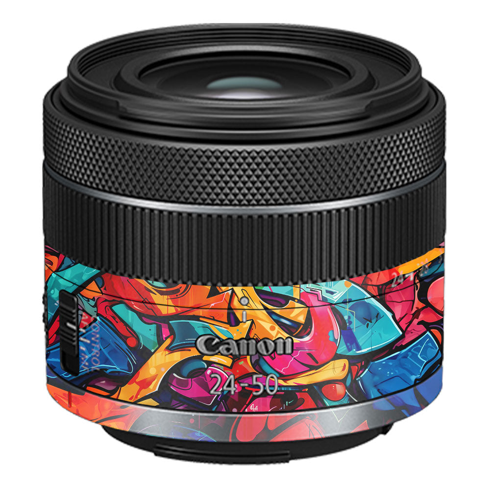 Urban Graffiti Explosion Canon RF 24–50mm f/4.5–6.3 IS STM Camera Lens Skin