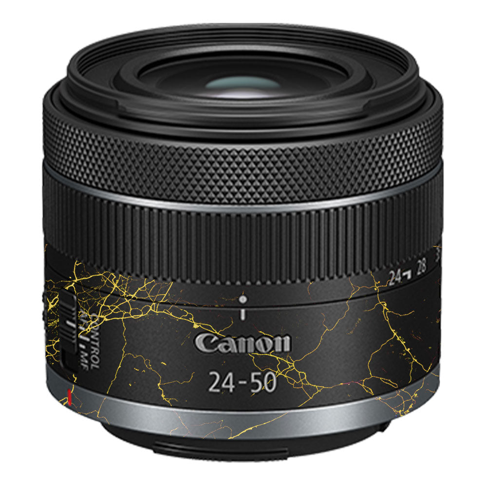 Electric Gold Veins Canon RF 24–50mm f/4.5–6.3 IS STM Camera Lens Skin