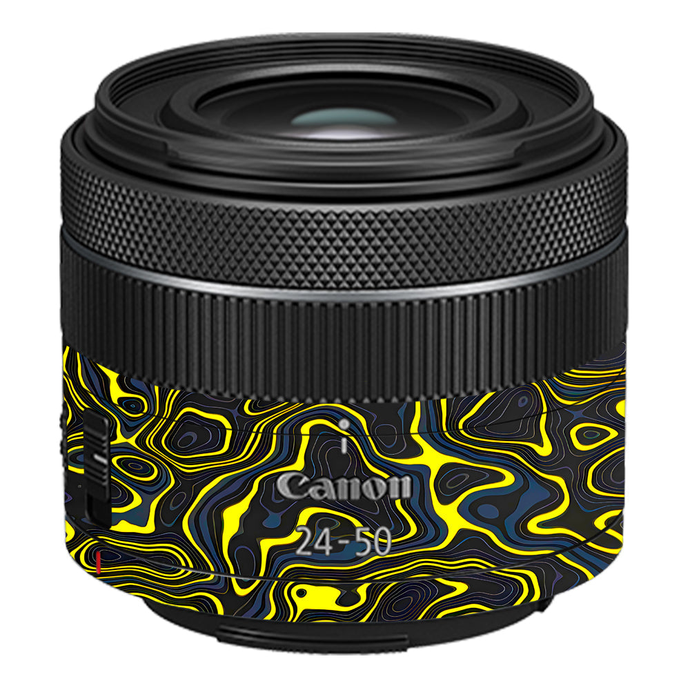 Neon Lava Contours Canon RF 24–50mm f/4.5–6.3 IS STM Camera Lens Skin