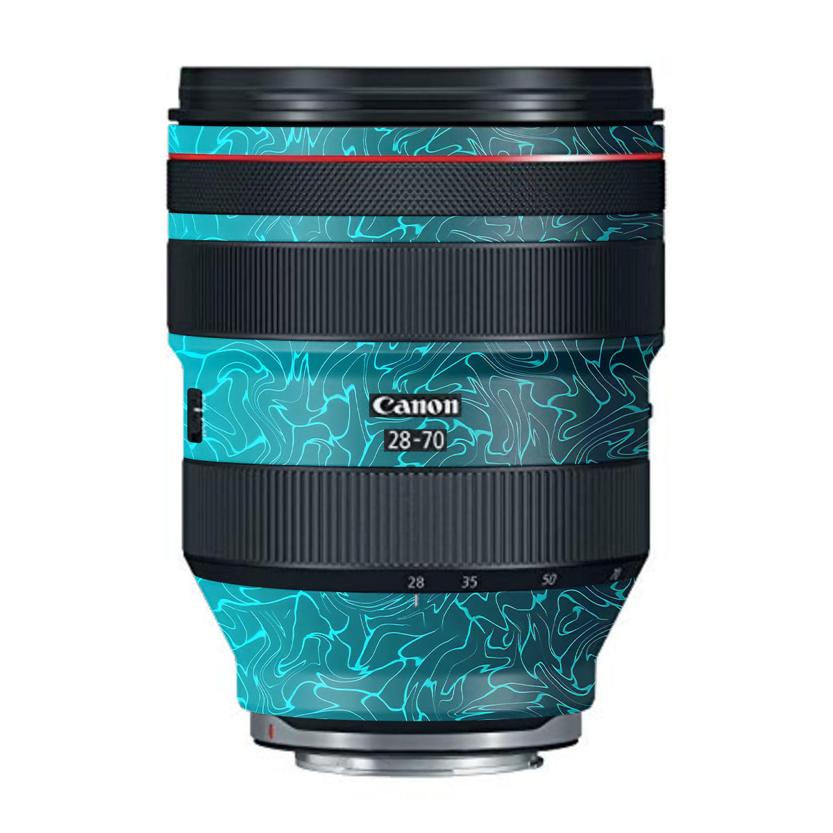Cyan Blue to Black Gradient Canon RF 28-70mm F/2L USM Camera Lens Skin