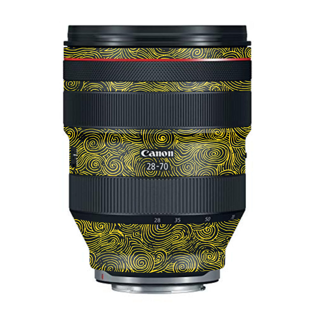 Yellow Spirals Canon RF 28-70mm F/2L USM Camera Lens Skin