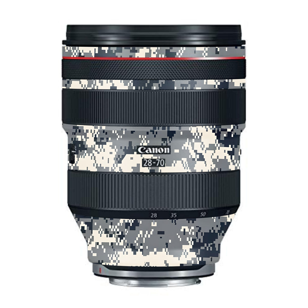 Grey Black Pixel Canon RF 28-70mm F/2L USM Camera Lens Skin