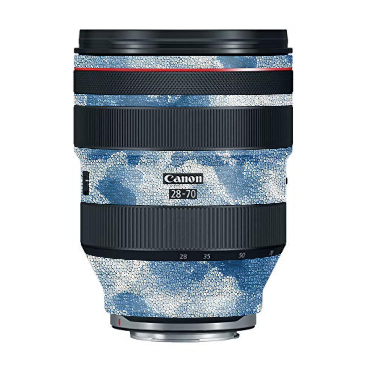 Blue Watercolor Fabric Canon RF 28-70mm F/2L USM Camera Lens Skin