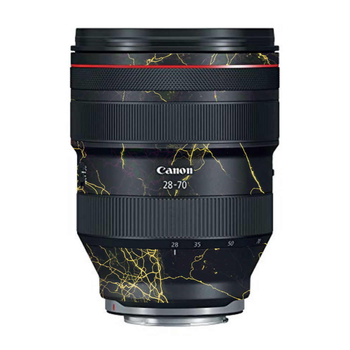 Electric Gold Veins Canon RF 28-70mm F/2L USM Camera Lens Skin