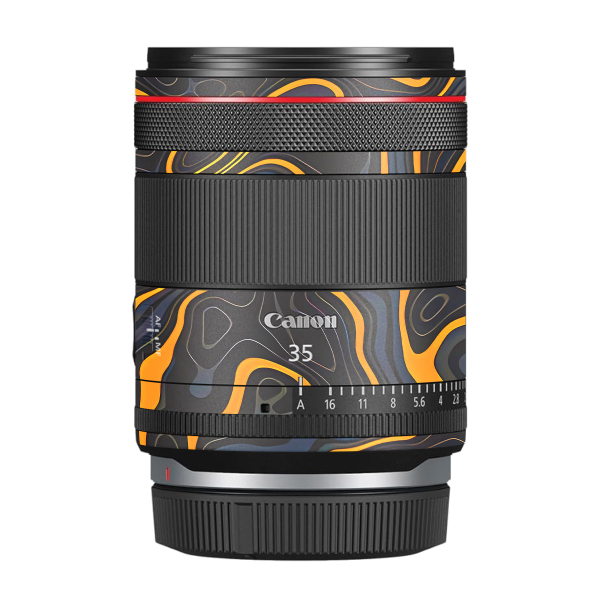 Amber Topographic Waves Canon RF 35mm F/1.4 VCM Camera Lens Skin