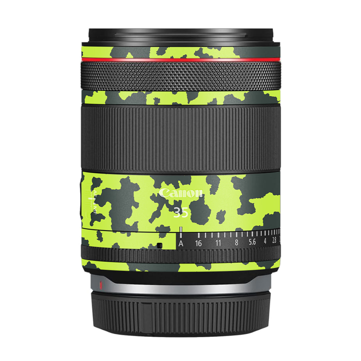 Neon Green Splatter Canon RF 35mm F/1.4 VCM Camera Lens Skin