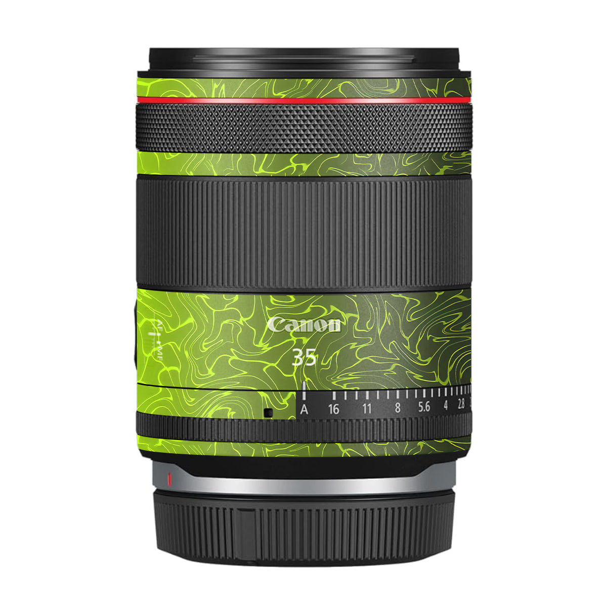 Lime Yellow to Black Gradient Canon RF 35mm F/1.4 VCM Camera Lens Skin