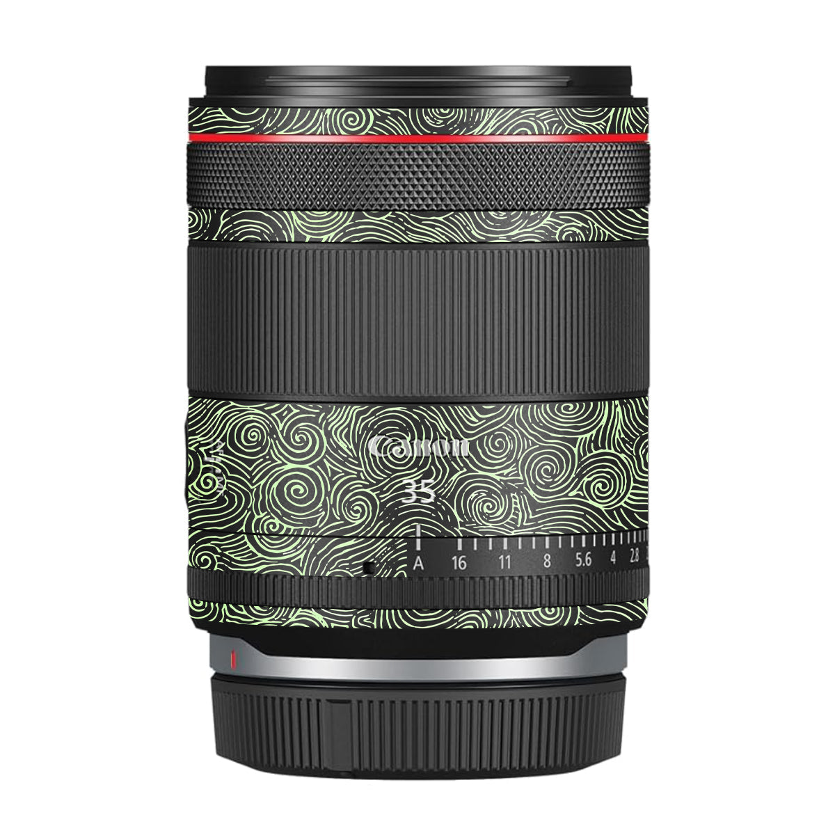 Green Spirals Canon RF 35mm F/1.4 VCM Camera Lens Skin