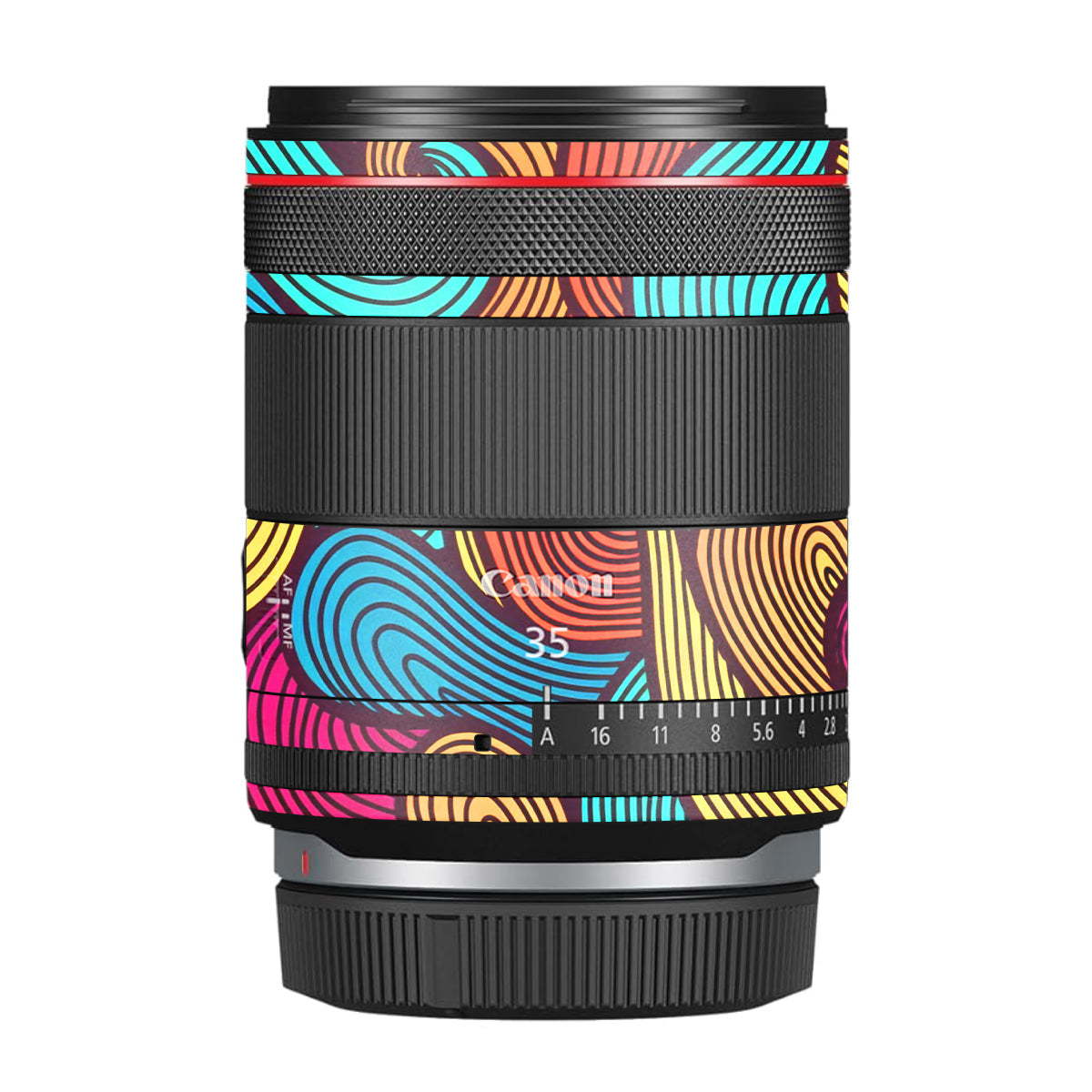 Retro Colorful Doodle Art Pattern Canon RF 35mm F/1.4 VCM Camera Lens Skin