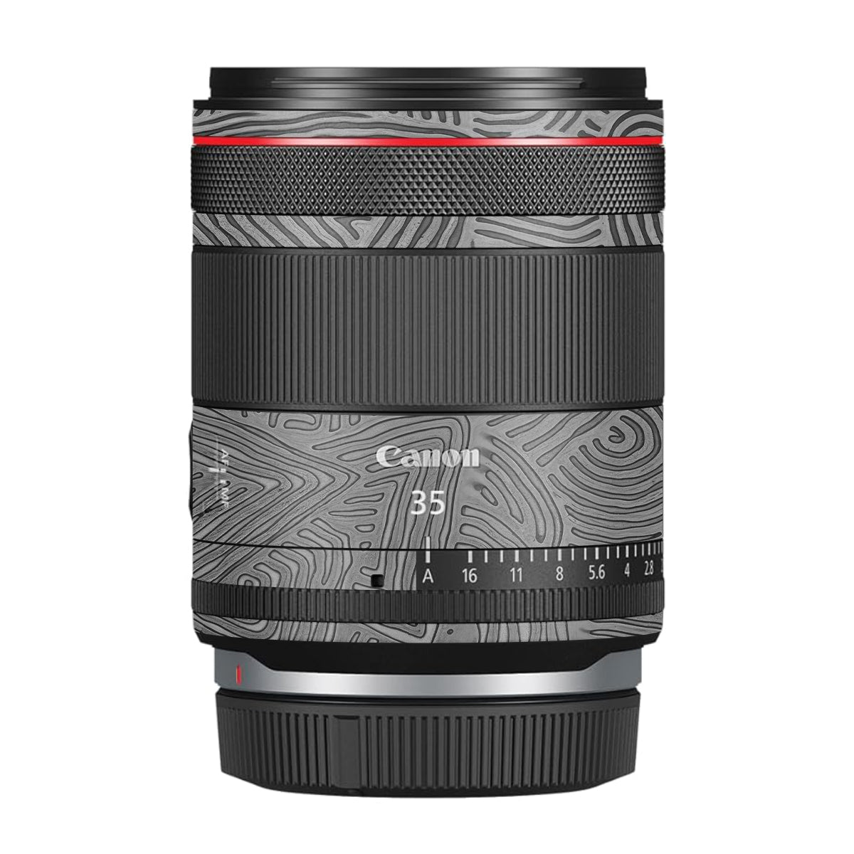 Monochrome Line Maze Canon RF 35mm F/1.4 VCM Camera Lens Skin