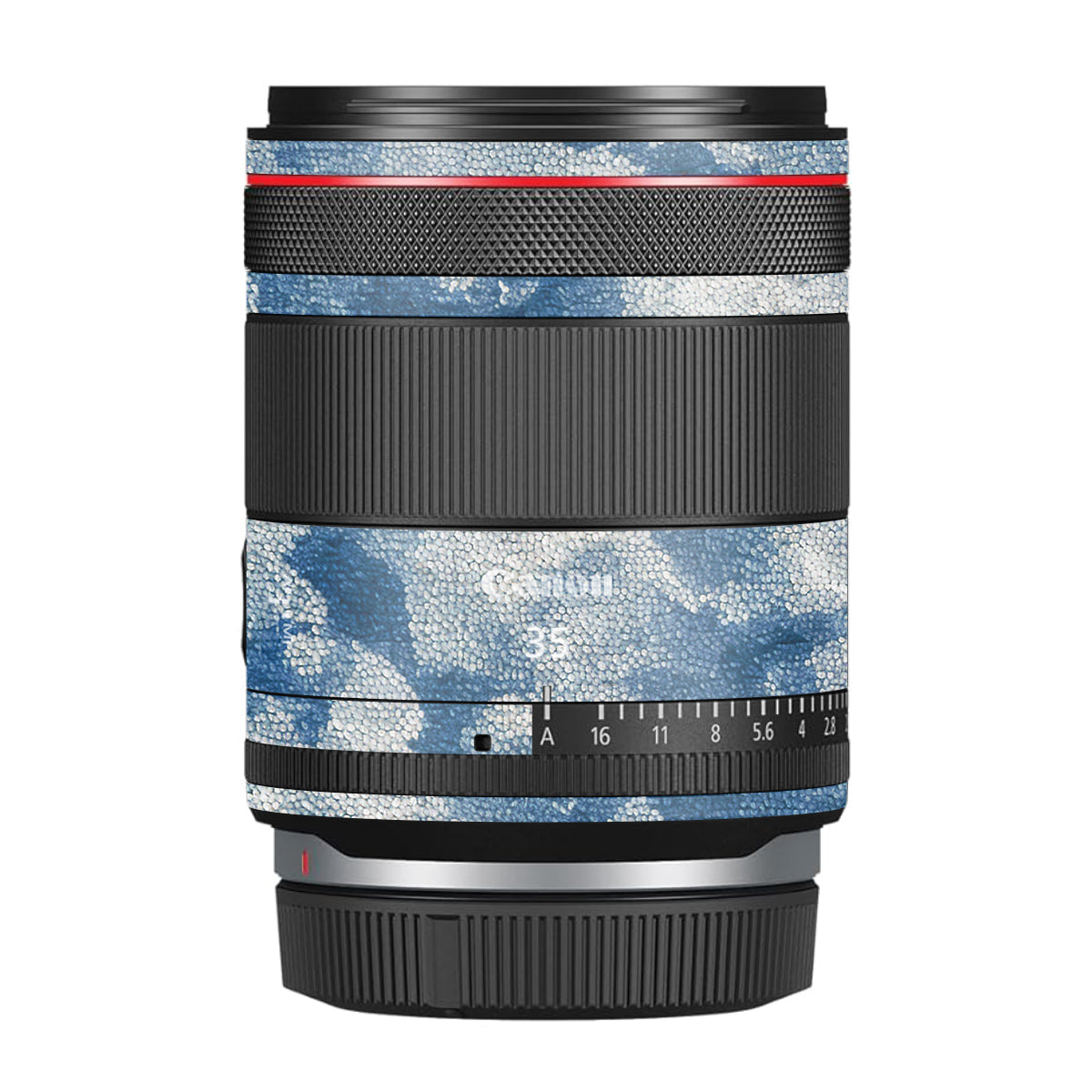 Blue Watercolor Fabric Canon RF 35mm F/1.4 VCM Camera Lens Skin