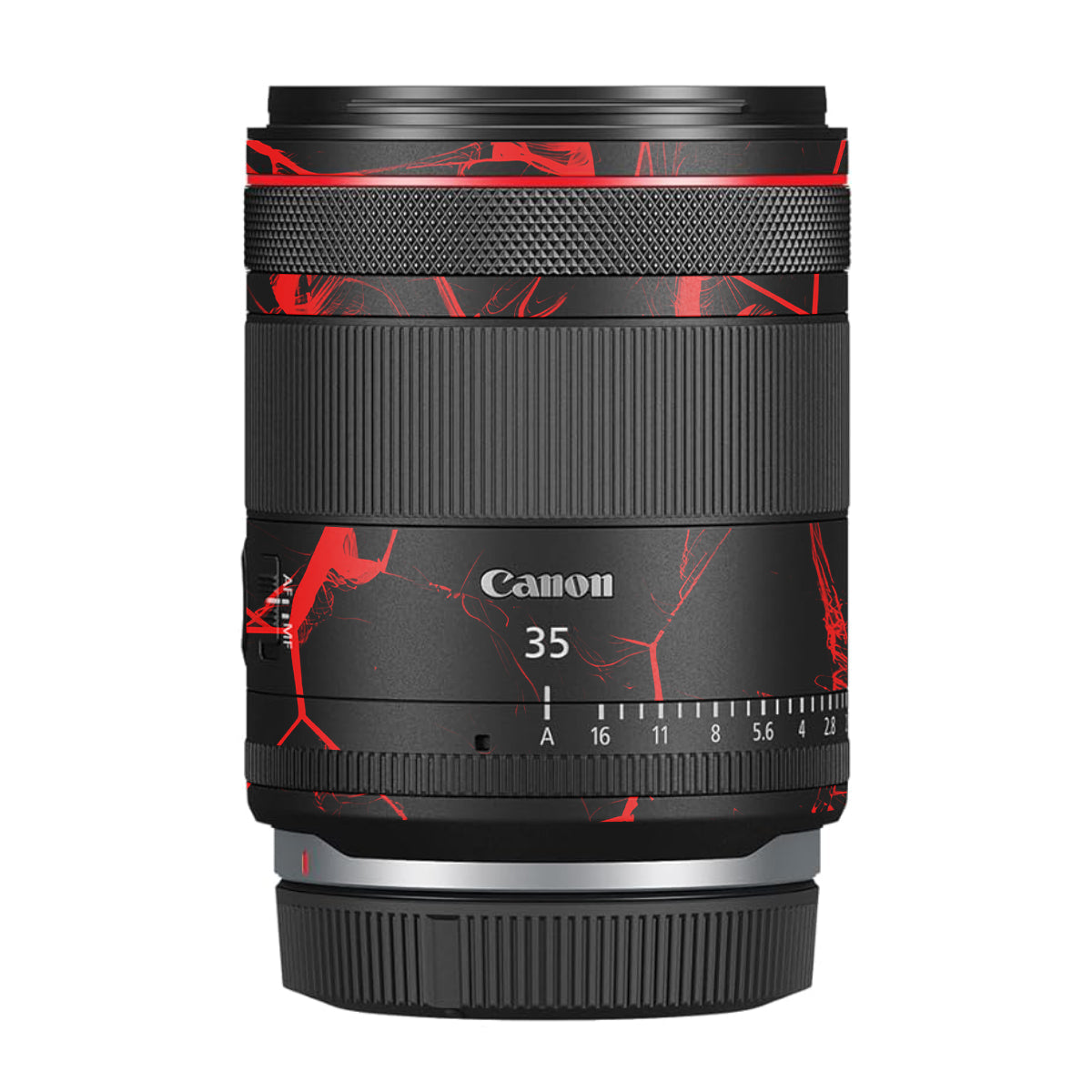 Red Neural Grid Canon RF 35mm F/1.4 VCM Camera Lens Skin