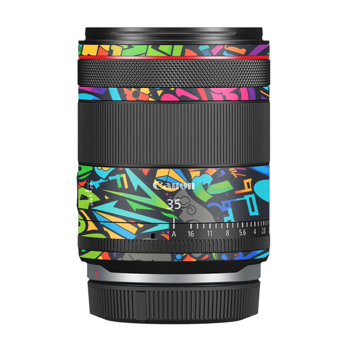 Colorful Urban Street Art Lettering Canon RF 35mm F/1.4 VCM Camera Lens Skin