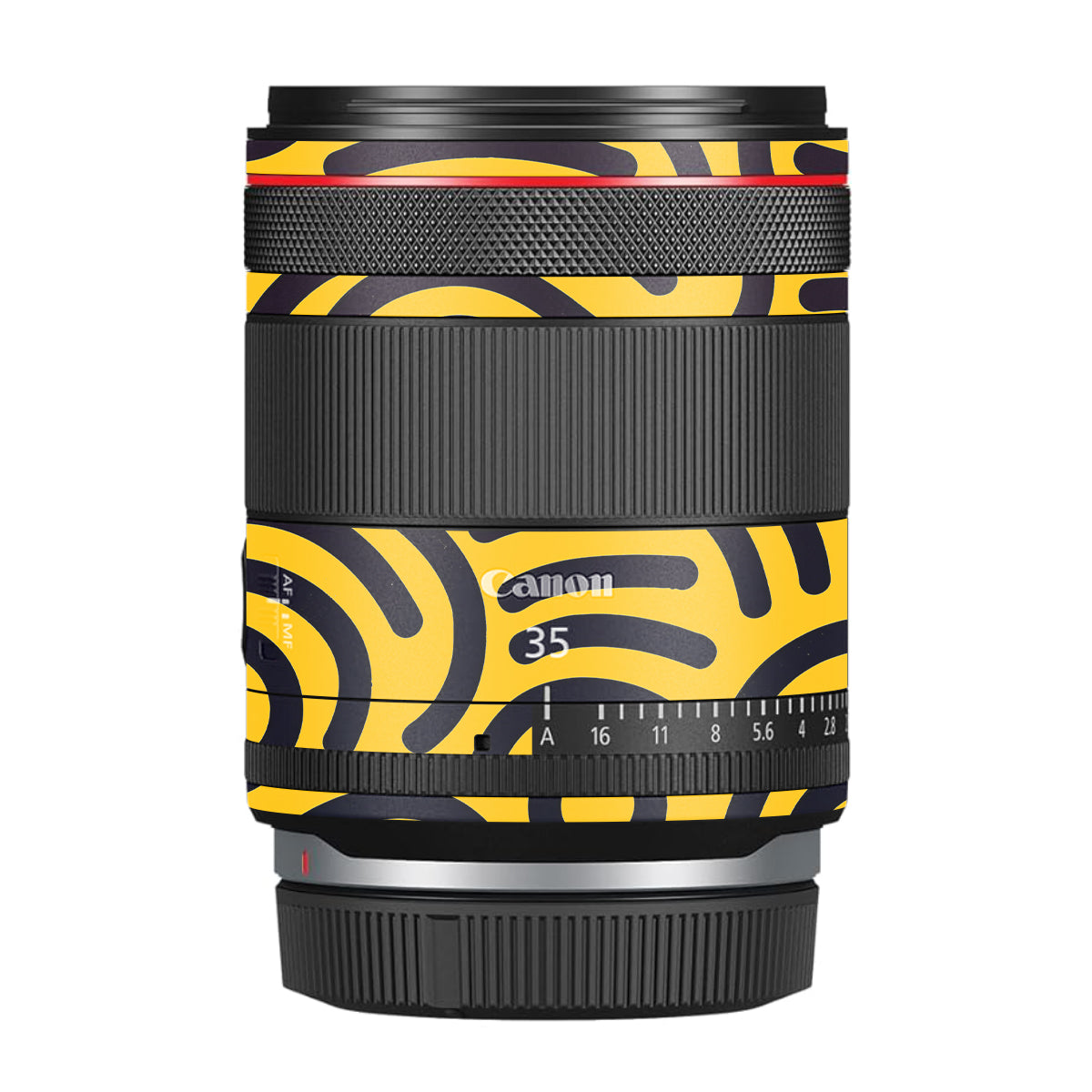 Minimal Yellow Wave Canon RF 35mm F/1.4 VCM Camera Lens Skin
