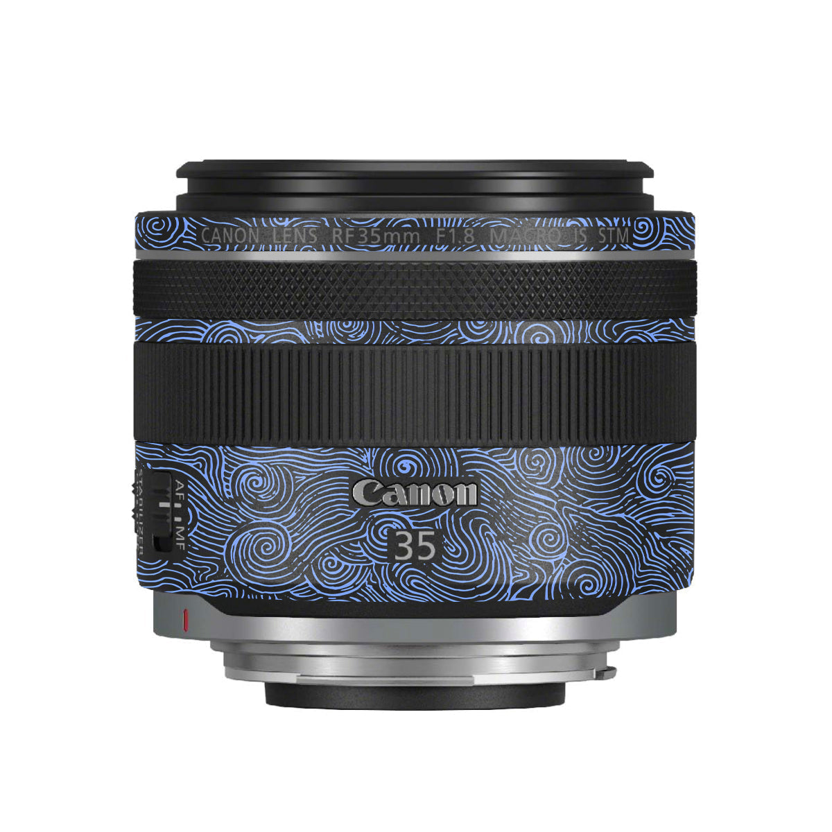 Blue Spirals Canon RF 35mm F/1.8 Macro Camera Lens Skin