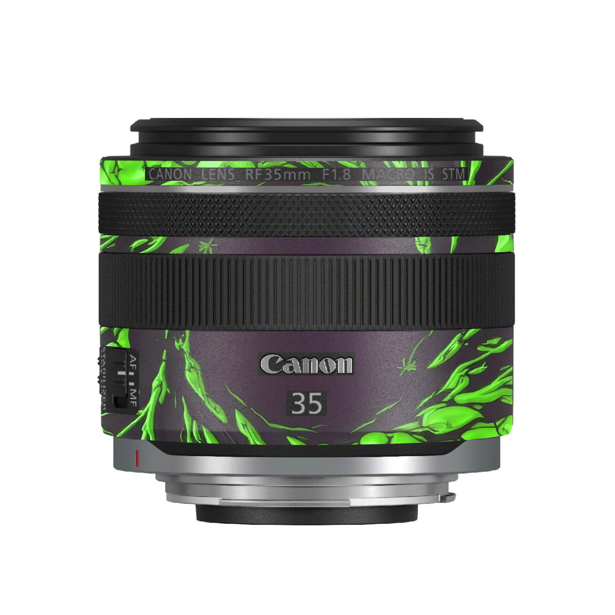 Venom Green Canon RF 35mm F/1.8 Macro Camera Lens Skin