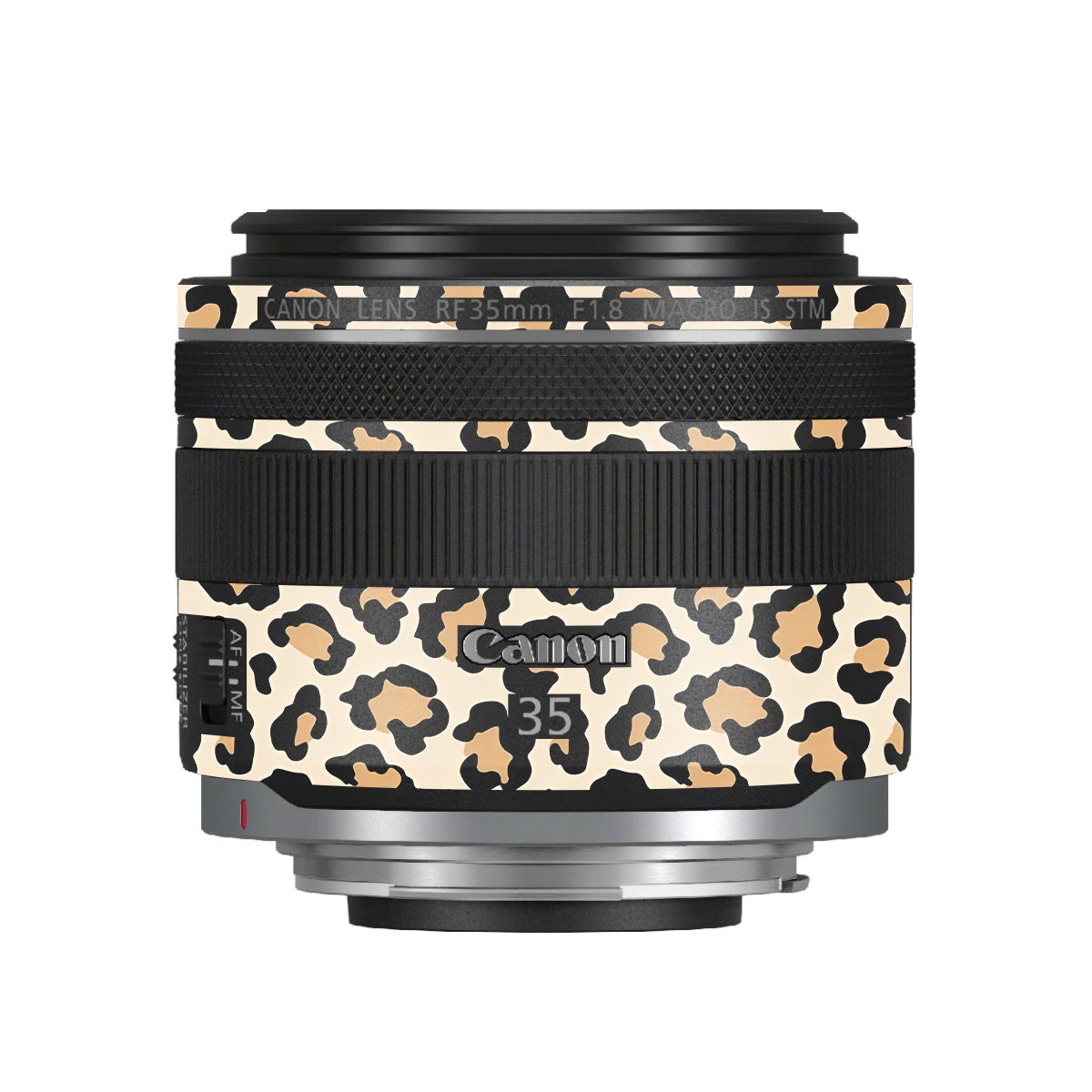 Sandy Leopard Spots Canon RF 35mm F/1.8 Macro Camera Lens Skin