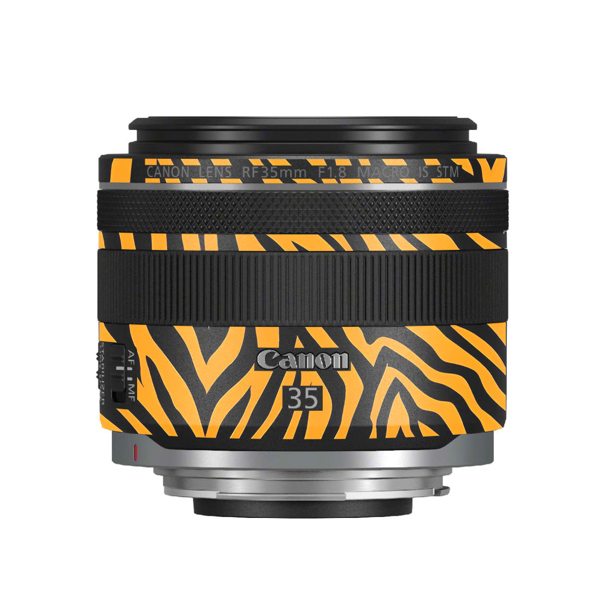 Zebra Gold Pattern Canon RF 35mm F/1.8 Macro Camera Lens Skin
