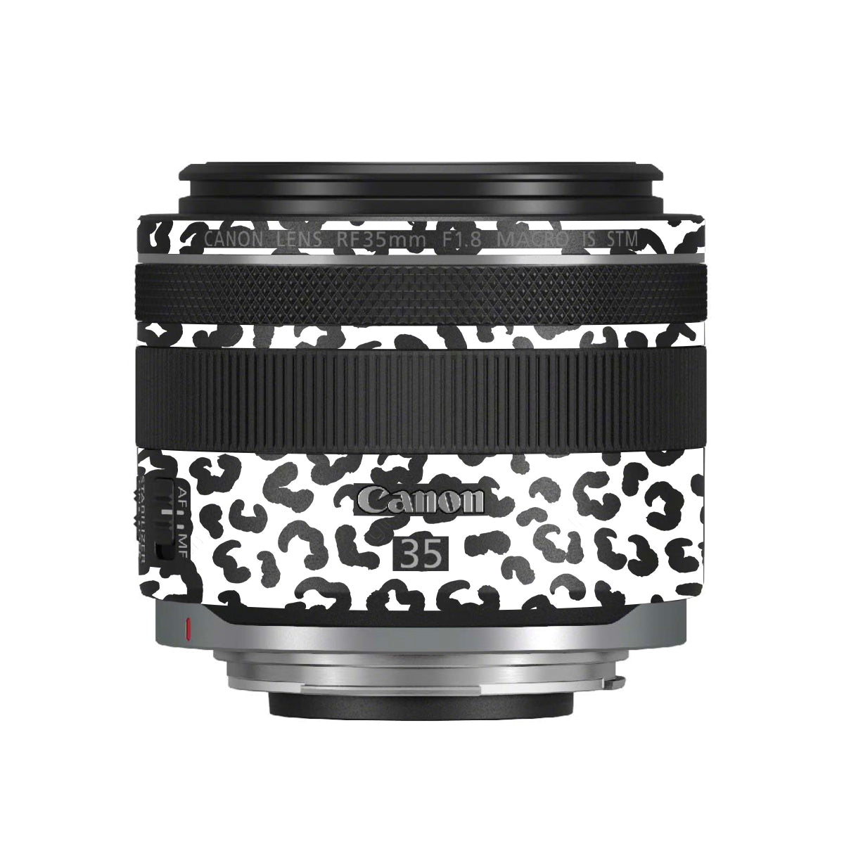 White Leopard Canon RF 35mm F/1.8 Macro Camera Lens Skin