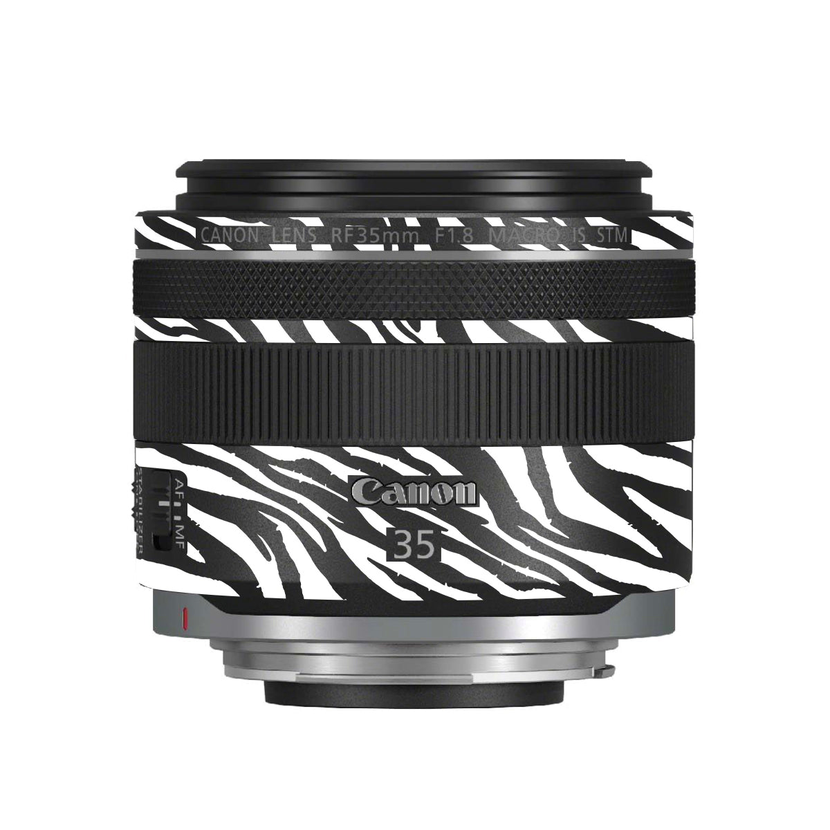 Classic Zebra Stripes Canon RF 35mm F/1.8 Macro Camera Lens Skin