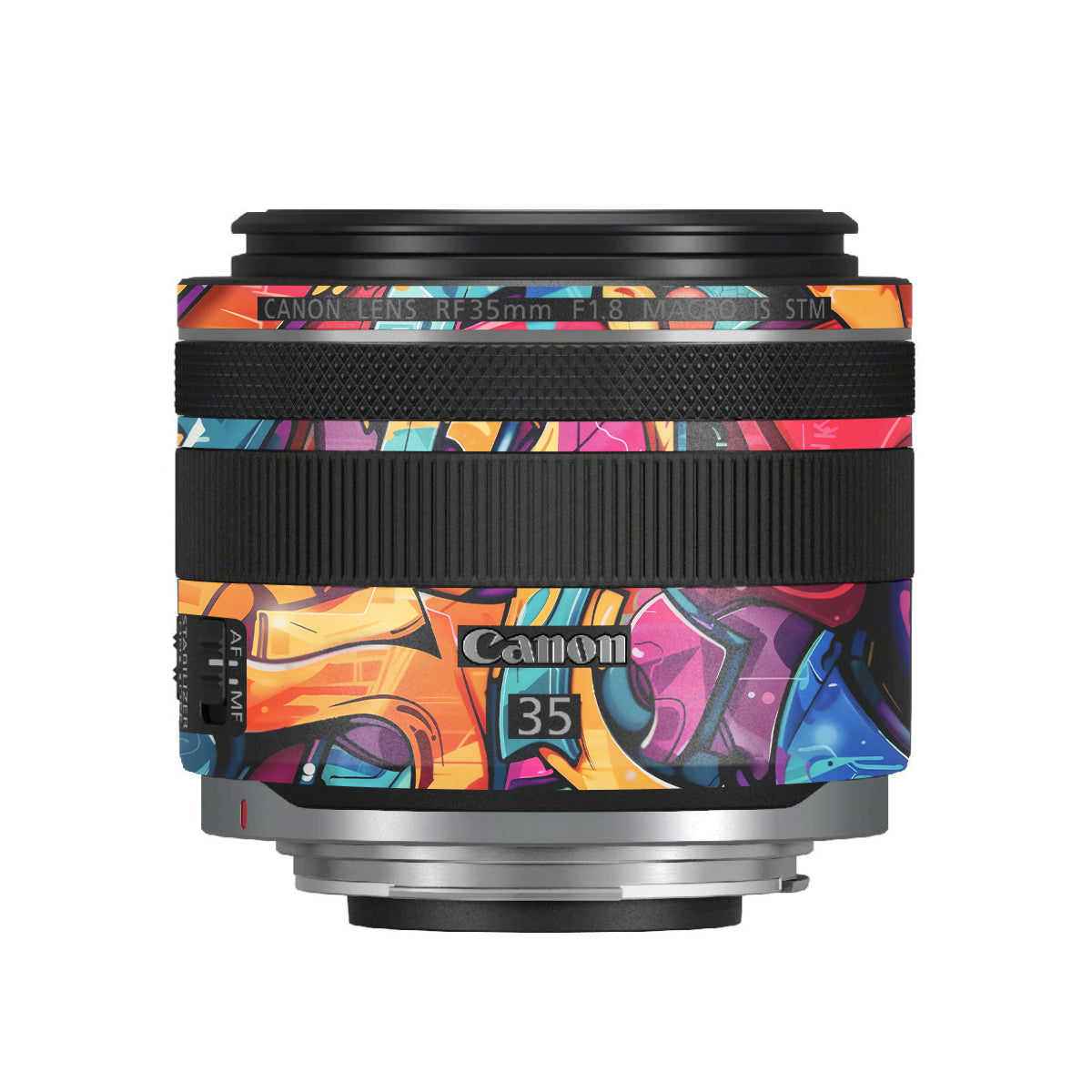 Urban Graffiti Explosion Canon RF 35mm F/1.8 Macro Camera Lens Skin