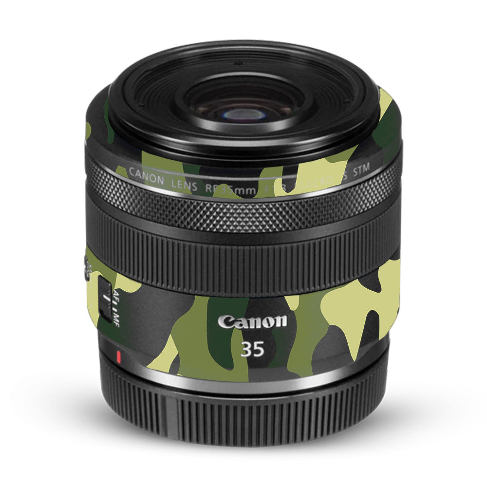 Forest Green Camo Canon RF 35mm f/1.8 IS Macro STM Camera Lens Skin