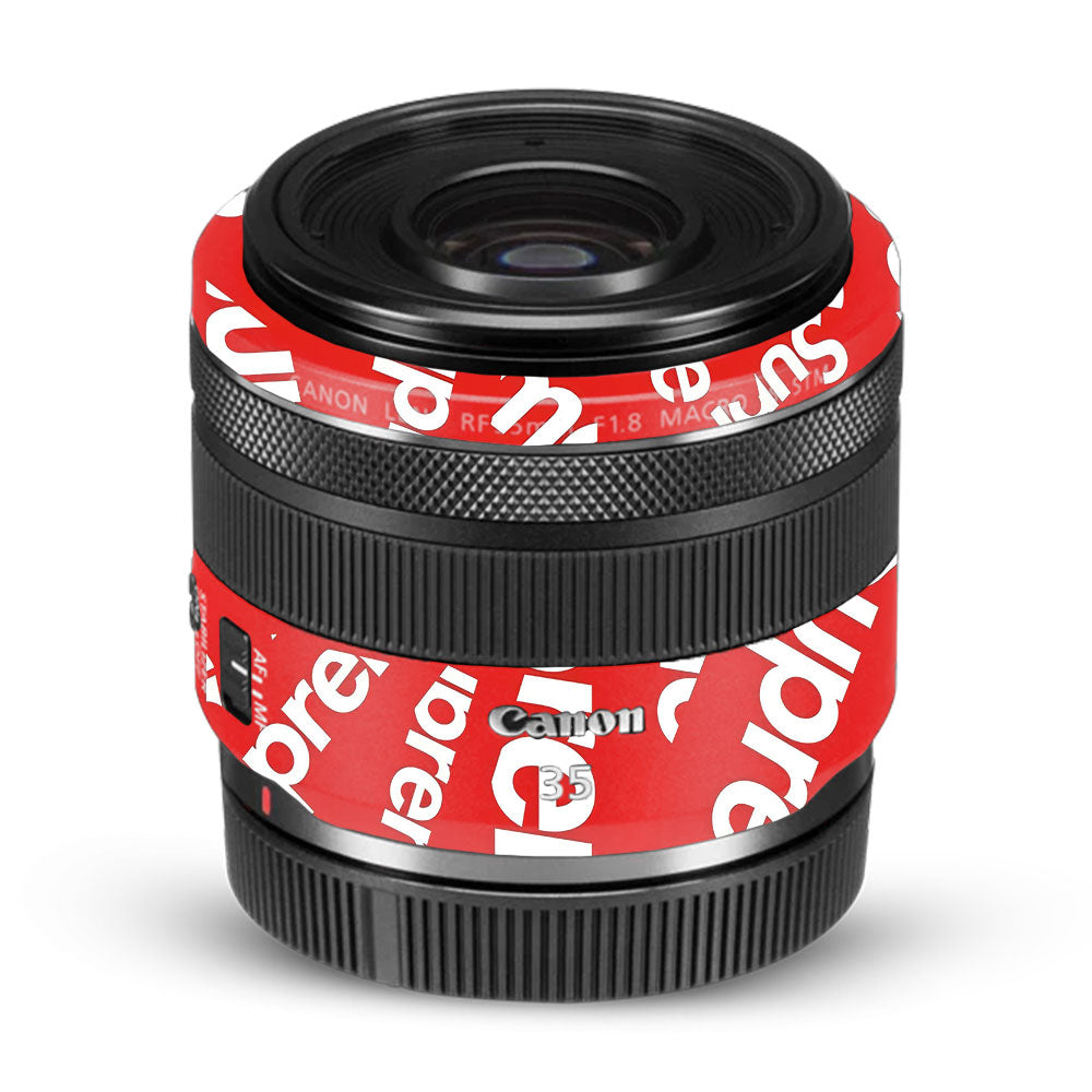 Supreme Red Canon RF 35mm f/1.8 IS Macro STM Camera Lens Skin